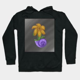 Yellow Flower in the Snail Shell Hoodie